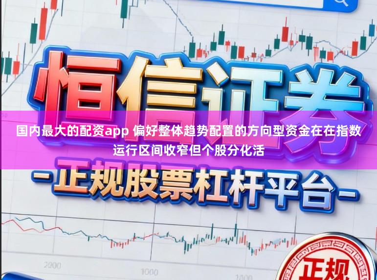 国内最大的配资app 偏好整体趋势配置的方向型资金在在指数运行区间收窄但个股分化活